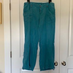 Athlete linen pants, light blue, size16